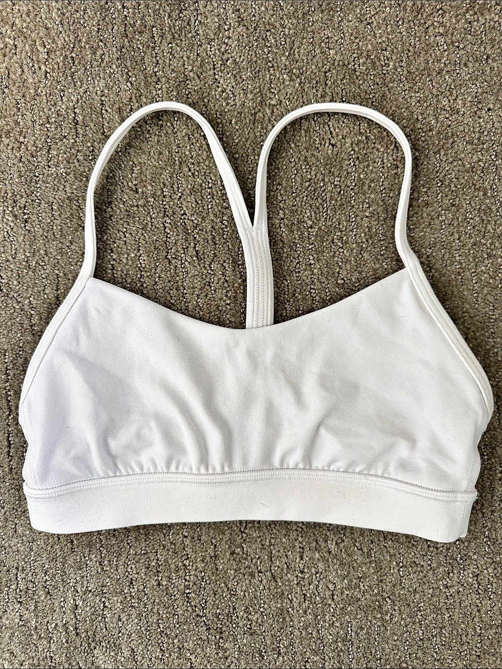 lululemon Free to Be Wild Bra Women's Sports Bra White & Brown size 2